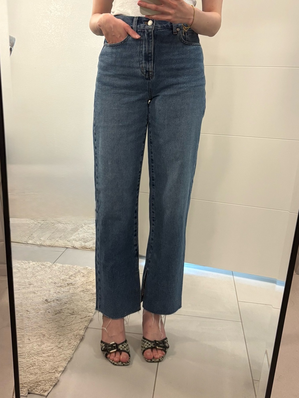 Madewell Straight Jeans Raw Hem
